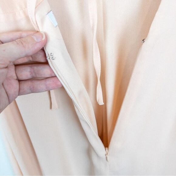 Tobi Womens Size Medium Blush Pink Slip Maxi Dress Lace Up Fairycore Ballet - Picture 10 of 11